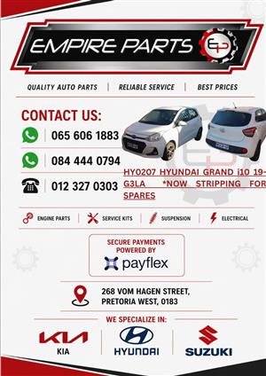 HY0207 HYUNDAI GRAND i10 2019- G3LA *NOW STRIPPING FOR SPARES*