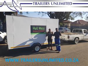 MOBILE CATERING TRAILERS. 3500MM UNIT. MOBILE KITCHEN.