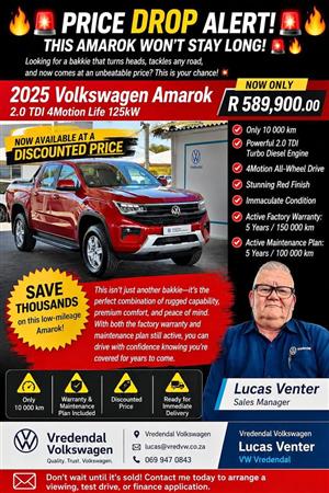 2025 Volkswagen Amarok 2.0 TDI 4Motion Life 125kW