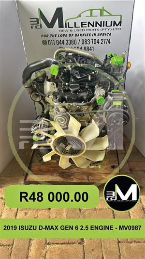 2019 ISUZU D-MAX GEN 6 2.5 ENGINE - MV0987