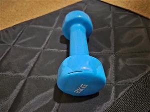Vinyl Dumbbell Set 2kg and 3kg — Used, Good Condition — Home Gym