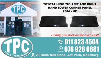 Toyota Hino 700 Left and Right Hand Lower Corner Panel 2004 - Up - For Sale at TPC