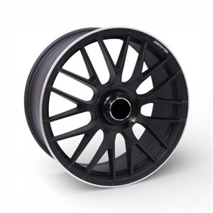 19″ QS-SL65 5/112 Matt Black Polish Lip Alloy Wheels