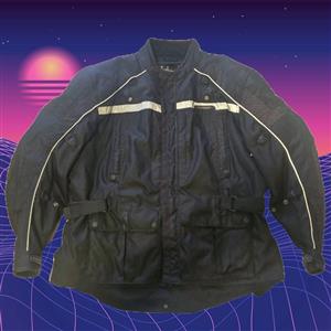 Tourmaster Transition 3.0 Textile Motorcycle Jacket – 3XL (Tall Fit) – Black/Gunmetal Reflective