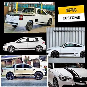 Custom Vinyl Stripes – per Set (Both Sides) Durban-Based