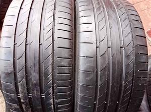 2 X 235/50/18 continental run flat tyres for Mercedes & BMW for sell