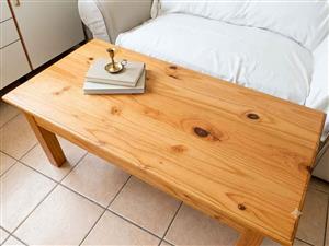 Solid Pine Coffee Table – Good Condition