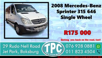 2008 Mercedes-Benz Sprinter 315 646 Single Wheel 