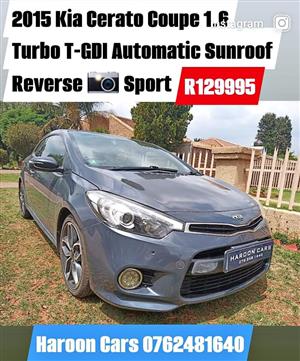  2015 Kia Cerato Coupe 1.6 TGdi Auto Sunroof leather reverse camera PDC