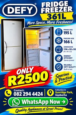 Defy Fridge Freezer 361l