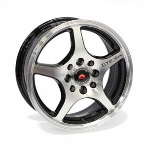 14″ ZM-557 4/100 & 4/114 Black With Machined Face Alloy Wheels