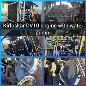 Kirloskar DV10 water pump Engine with trailer