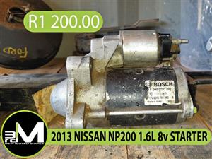 2013 NISSAN NP200 1.6L 8v STARTER