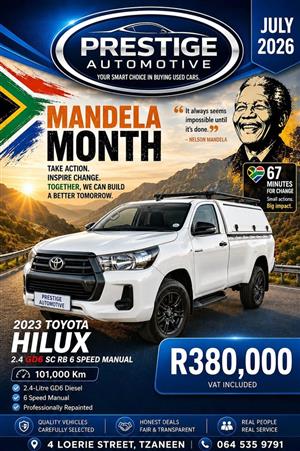 2023 Toyota Hilux 2.4 GD6 Single Cab Raised Body 4x2