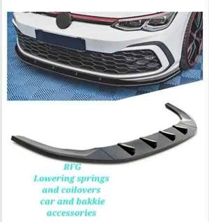 Golf 8 Gti front spoiler gloss black or  Golf 8 Gti roof spoiler gloss black