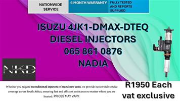 ISUZU 4JK1-DMAX -DTEQ DIESEL INJECTORS FOR SALE -RECONDITIONED AND NEW