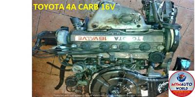 IMPORTED USED TOYOTA COROLLA 1.6 16V CARB. 4A ENGINE FOR SALE AT MYM AUTOWORLD