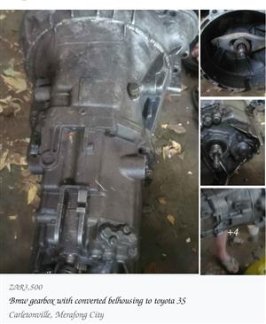 Bmw gearbox with converted bellhousing