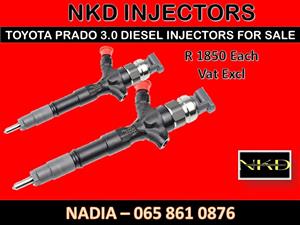 TOYOTTA PRADO 3.0 DIESEL INJECTORS FOR SALE ON SERVICE EXCHANGE OR RECONDITIONING