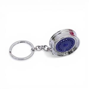 Keyring with BSS Alloy Wheel Design (Blue)