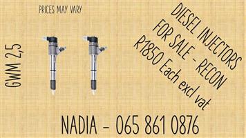 GWM 2,5 DIESEL INJECTORS FOR SALE WE SELL ON EXCHANGE OR RECON