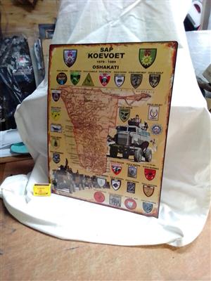 Koevoet Oshakati metal sign 