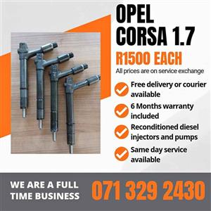 OPEL CORSA 1.7 INJECTORS FOR SALE WITH WARRANTY INCLUDED