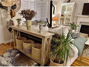 Lime washed Console Table