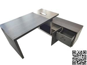 New Modern L-Shaped Executive Desk – Graphite & Grey (160x160cm)
