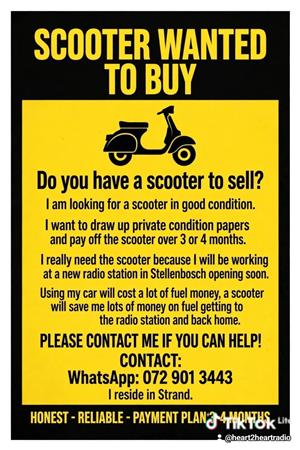 In need of a scooter please