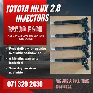TOYOTA HILUX 2.8 INJECTORS FOR SALE WITH WARRANTY ON 
