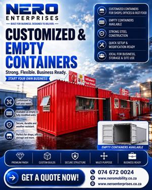 Turn a container into your next business space