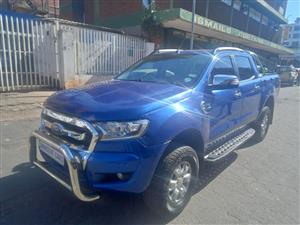 2016 FORD RANGER XLT 3.2 TDCI DIESEL, AUTOMATIC 4X4 DOUBLE CAB, BLUE COLOR, MILEAGE 83000KM