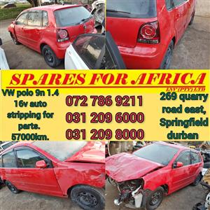 SPARES FOR AFRICA. Now stripping vw polo 9n 1.4i 16valve BKY engine AUTO. Complete vehicle available