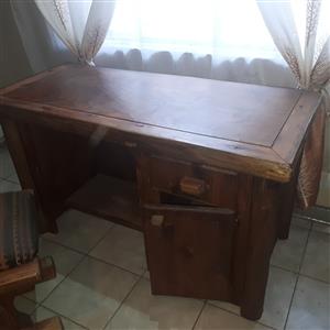 Antique Semi Sleeper wood table and chair