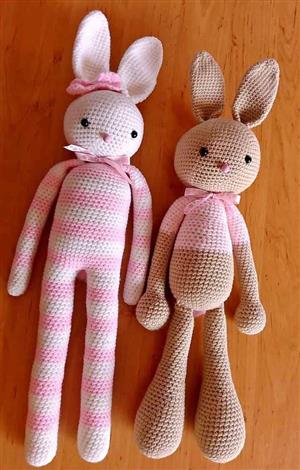 Adorable Handcrafted Crocheted Bunnies for Sale