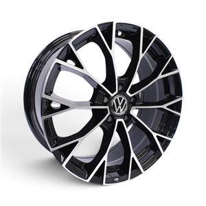 17″ K640 5×100 Black Machine Face Alloy Wheels