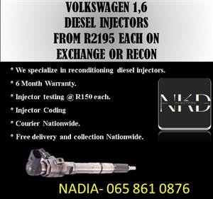Volkswagen 1.6 injectors for sale or recon the originals 