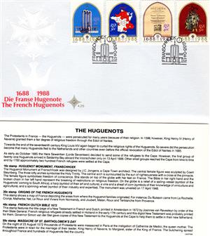 Commemorative Stamp & Envelope Set - The French Huguenots 1988