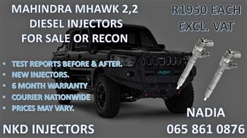 MAHINDRA MHAWK 2,2 DIESEL INJECTORS FOR SALE. REBUILT AND TESTED