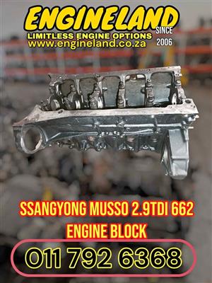 Ssangyong Musso 2.9tdi 662 engine block