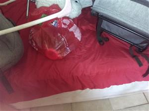 Samsung TV  working condition, table ,and single bed with mattress