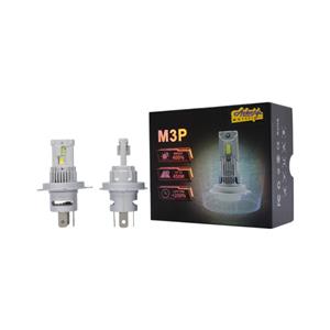 M3P H4 LED Headlight Bulb - 6000K, 400% Brighter, IP67, Cooling Fan System