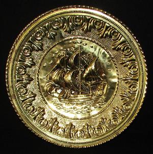 Vintage Embossed Decorative Wall Plate - High Seas Clipper Sailing Ship