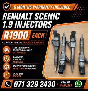 RENUALT SCENIC 1.9 INJECTORS FOR SALE WITH WARRANTY INCLUDED 