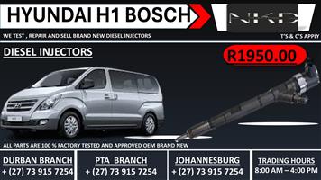 Hyundai H1 Bosch Diesel Injectors