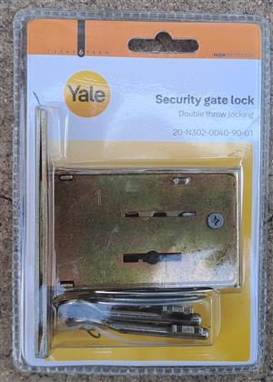 Yale Security gate lock. Brand new, sealed: =5year guarantee =Double throw locki