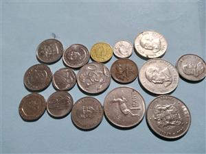 R5 Mandela coins from year 2000 onwards and older old SA coins 