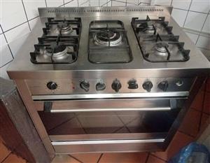NARDI 5-BURNER GAS STOVE with ELECTRIC OVEN