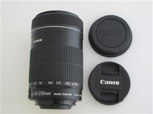 Canon EF-S 55-250mm f/4-5.6 IS STM Lens like new